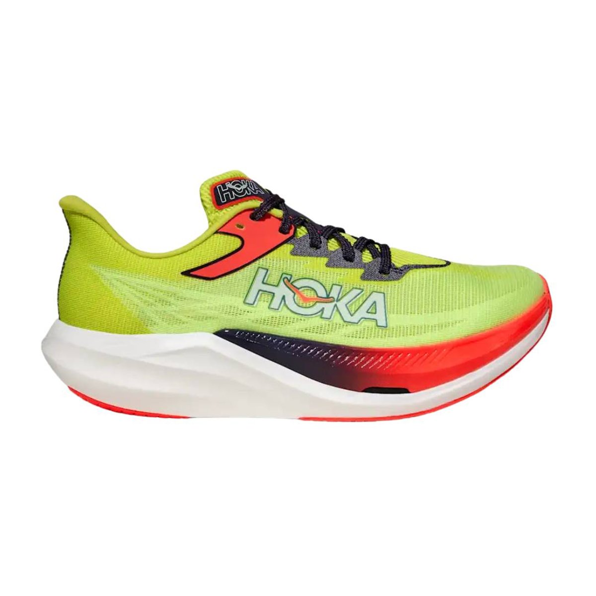 Hoka Rocket X 3 Laufschuhe Grün Rot SS26 Unisex, Größe EU 42
