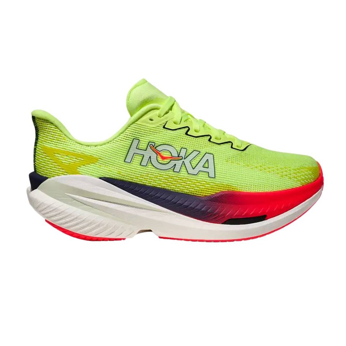 Hoka Mach X 3 Damen Laufschuhe Grün Rot SS26, Größe EU 42