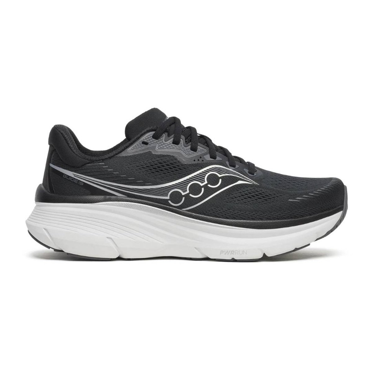 Laufschuhe Saucony Guide 19 Wide Schwarz Weiß SS26 Damen, Größe 39 - EUR