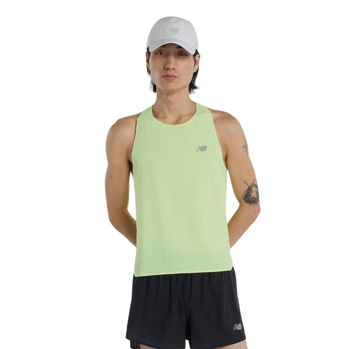 New Balance Race Day Ultra Light Ärmelloses Trikot in Grün, Größe S