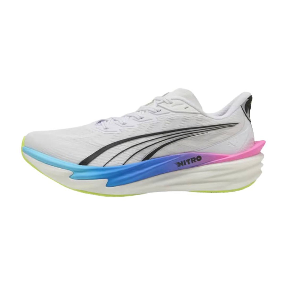 Puma Deviate NITRO 4 Laufschuhe Weiß Blau SS26, Größe 41 - EUR