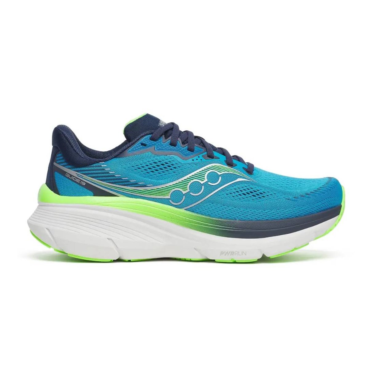 Saucony Guide 19 Laufschuhe Blau Grün SS26, Größe 42 - EUR