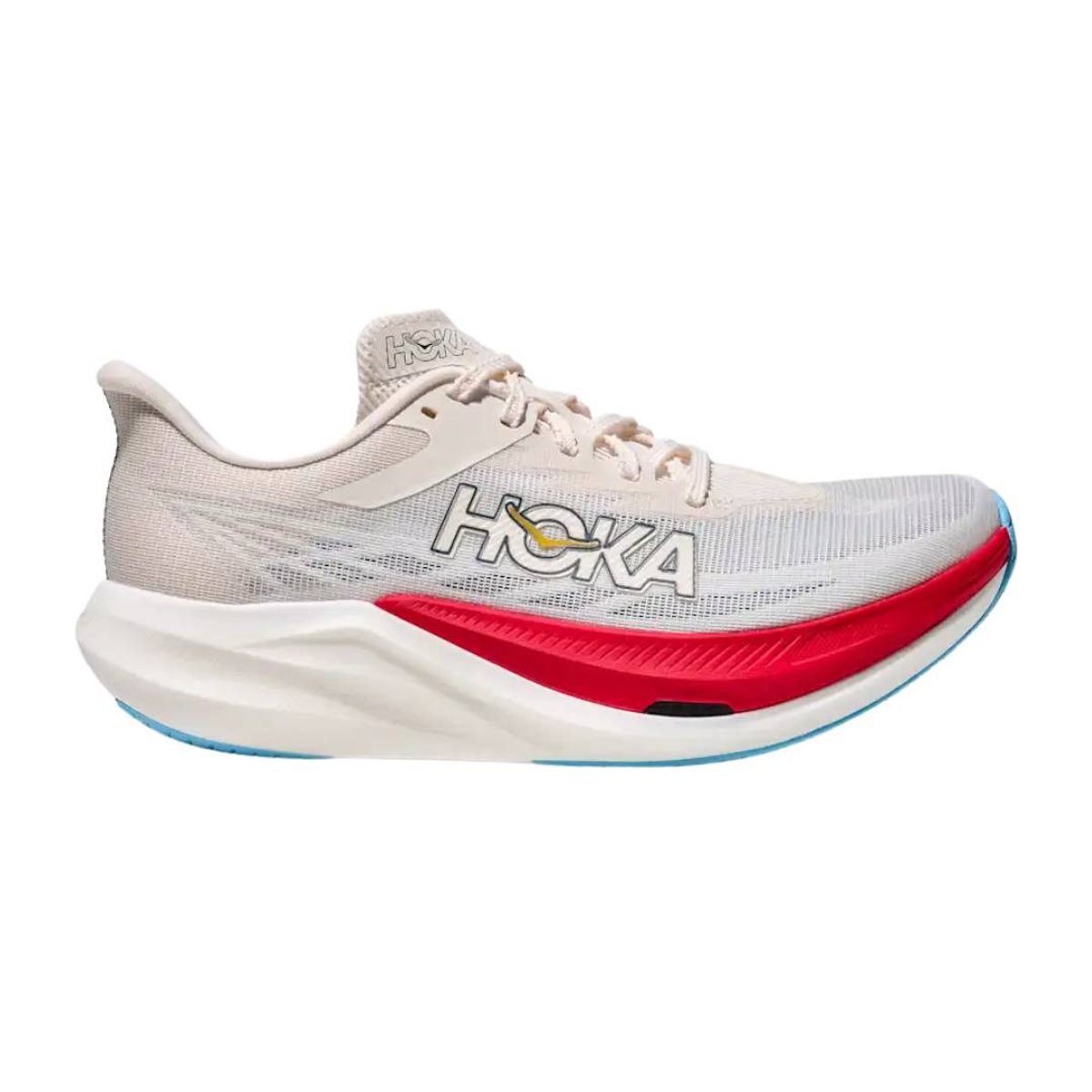 Hoka Rocket X 3 Laufschuhe Weiß Rot SS26 Unisex, Größe EU 42