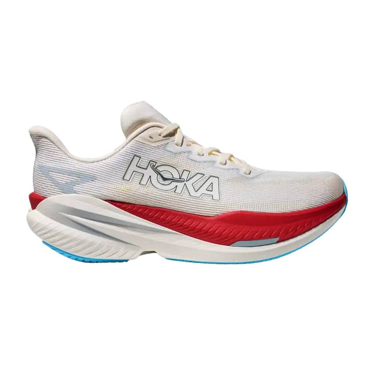 Hoka Mach X 3 Laufschuhe Weiß Rot SS26, Größe EU 42