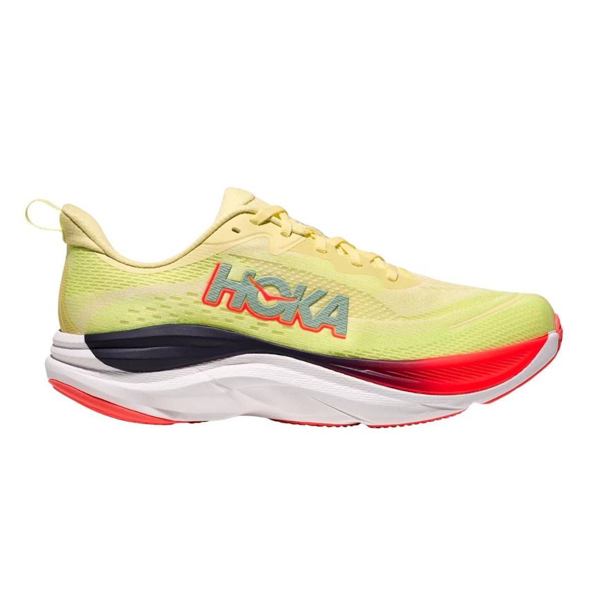 Hoka Skyflow Laufschuhe Gelb Rot SS26, Größe EU 41 1/3