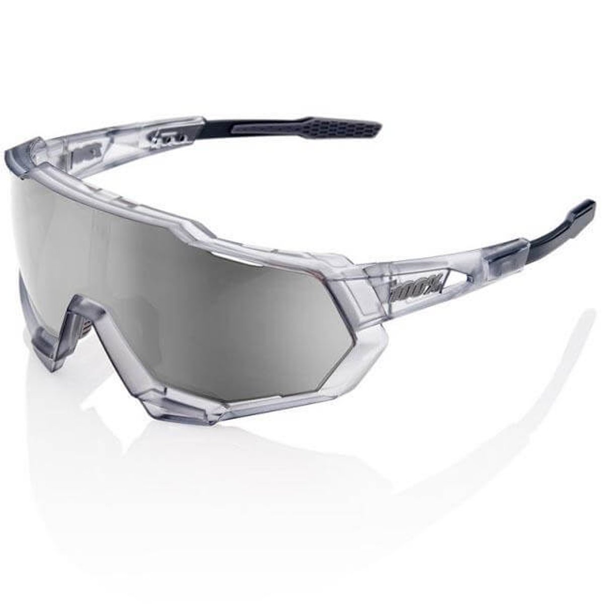 Brille 100% Speedtrap Translucent grau Mirror Hyper Silver Linse