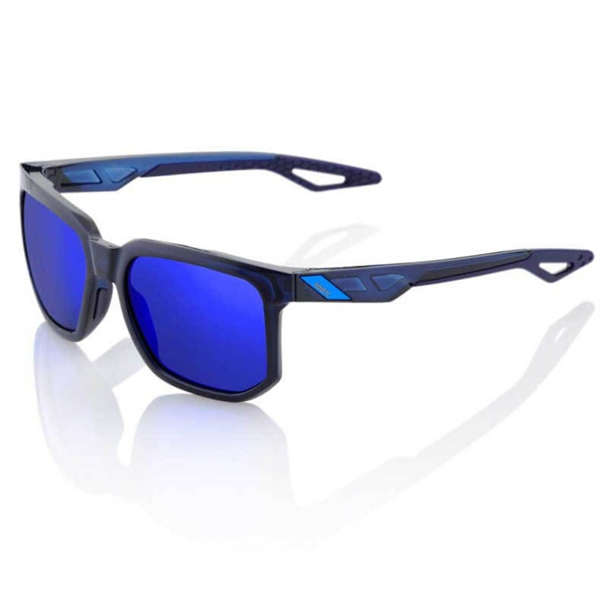 100% zentrische durchscheinende blaue Brille mit elektrischer blauer Spiegellinse