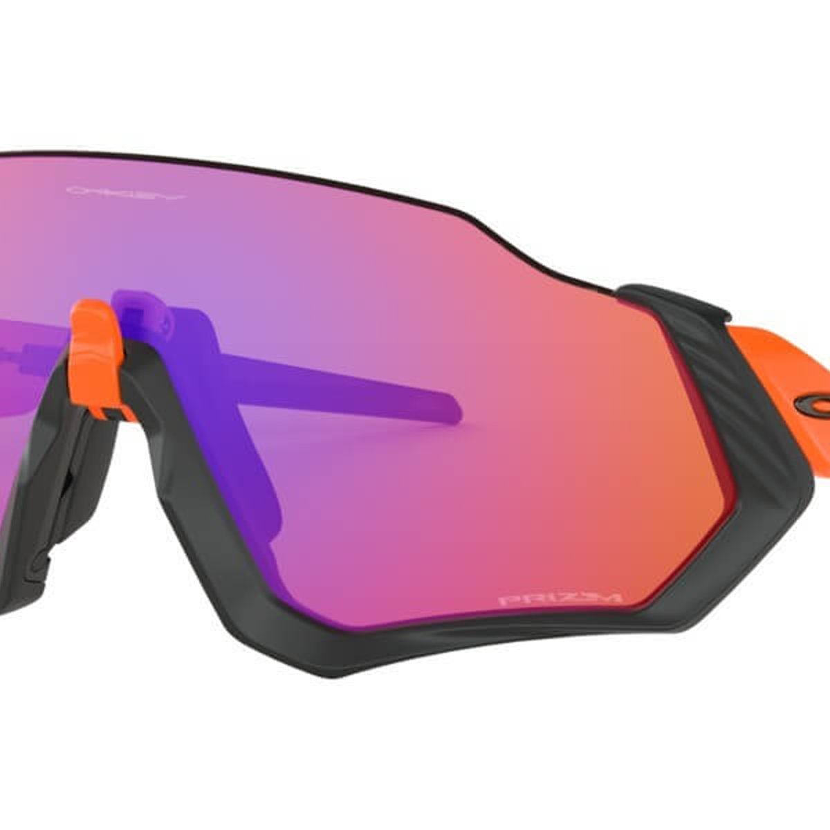 Oakley Flight Jacket Matte Black/Neon Orange Prizm Trail Brille