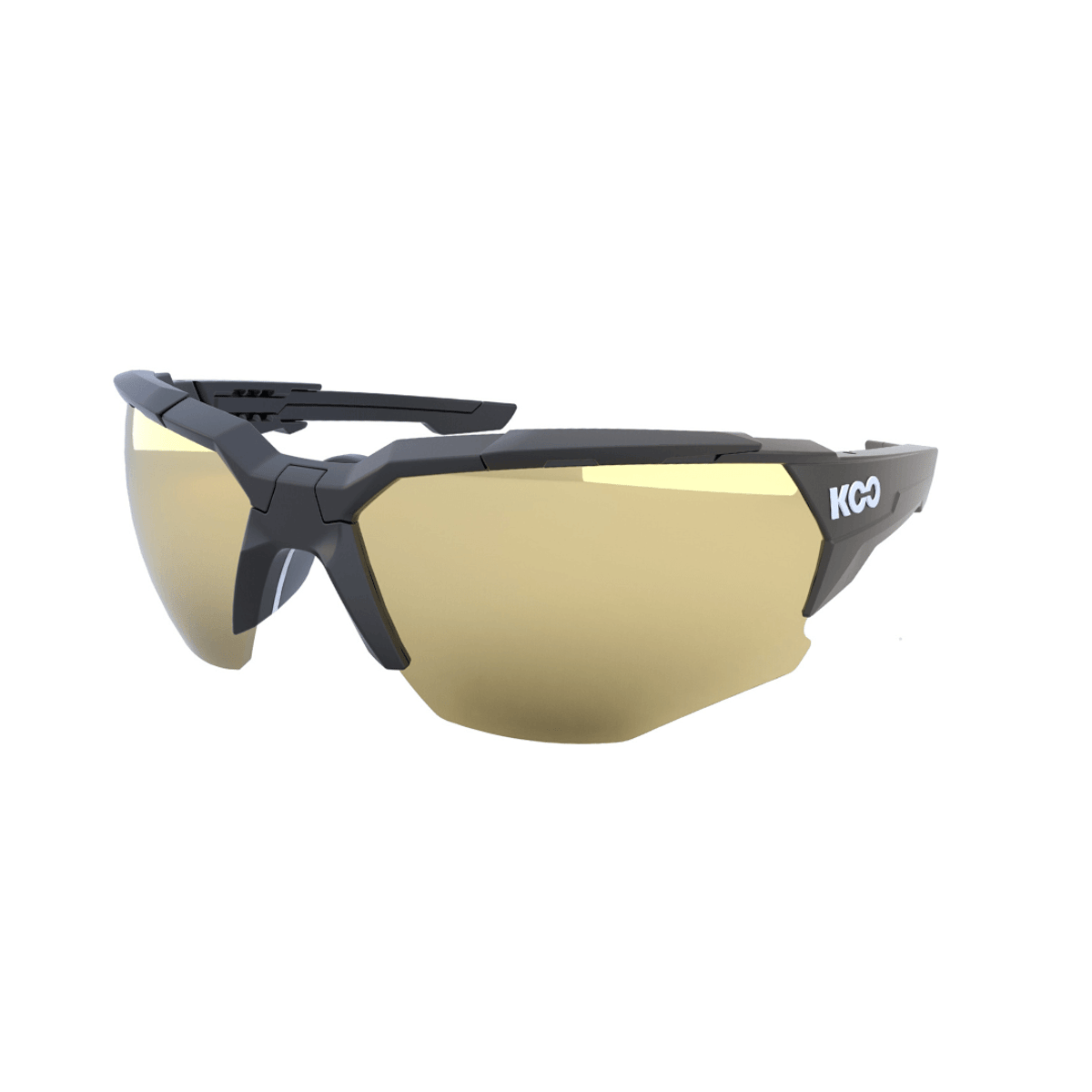 KOO Orion Mattschwarze Brille Molky Gold Linse