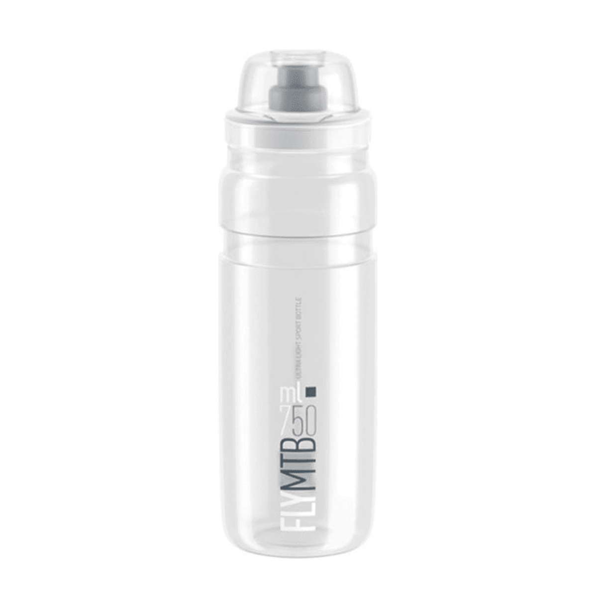 Elite Fly MTB transparente Flasche Logo Grau 750 ML