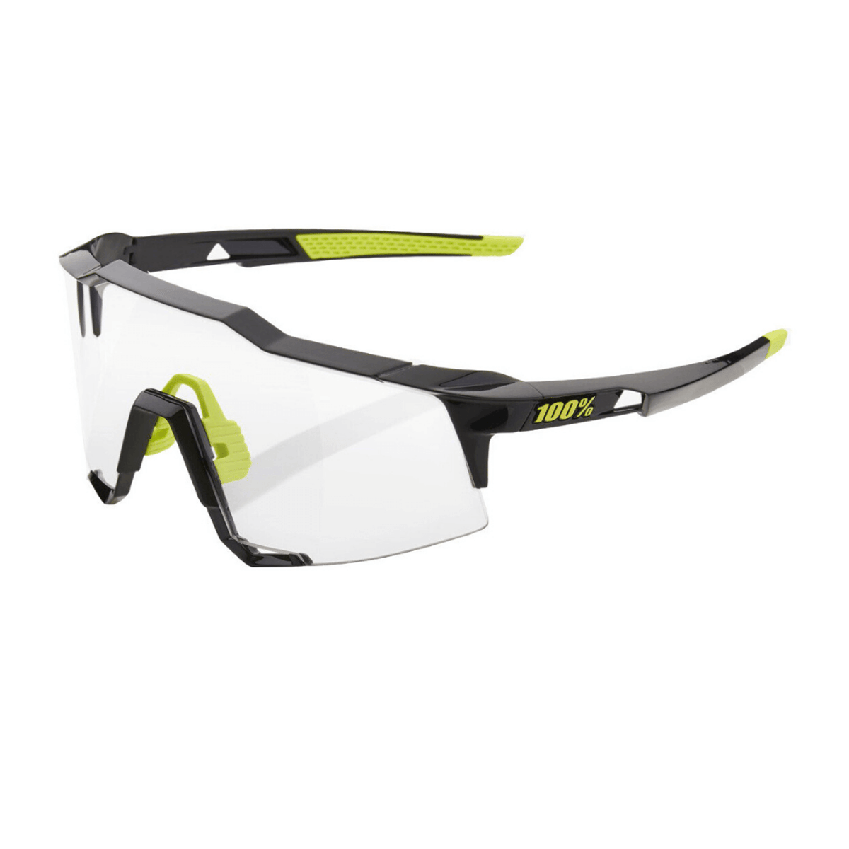 Brille 100% Speedcraft Polished Black - Photochrome Linsen