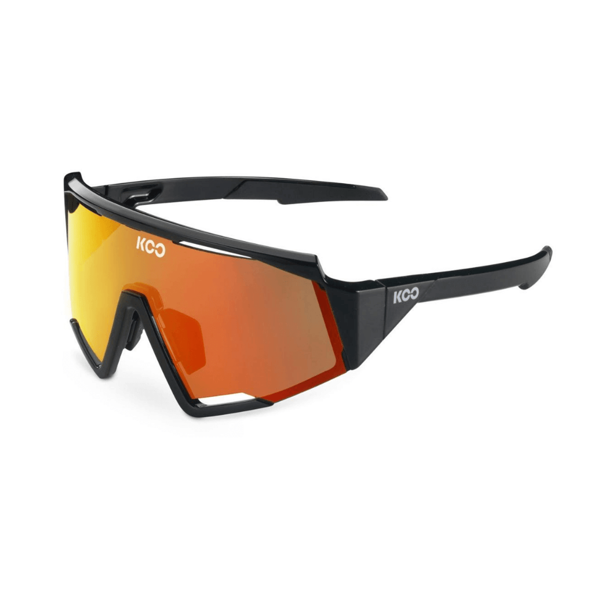KOO Spectro Brille Schwarz Orange Linse