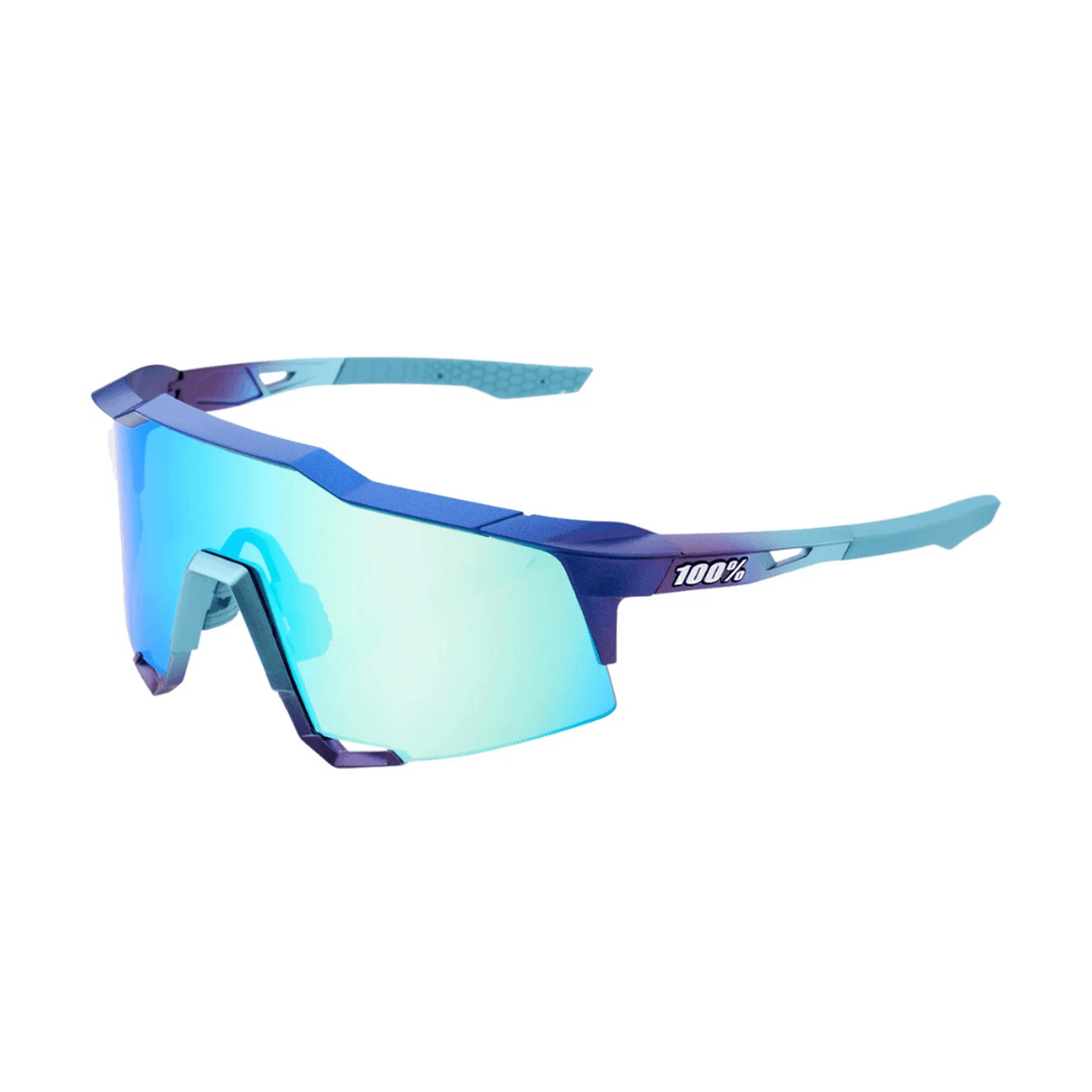 Brille 100% Speedcraft Matte Metallic Into the Fade Topaz Blue