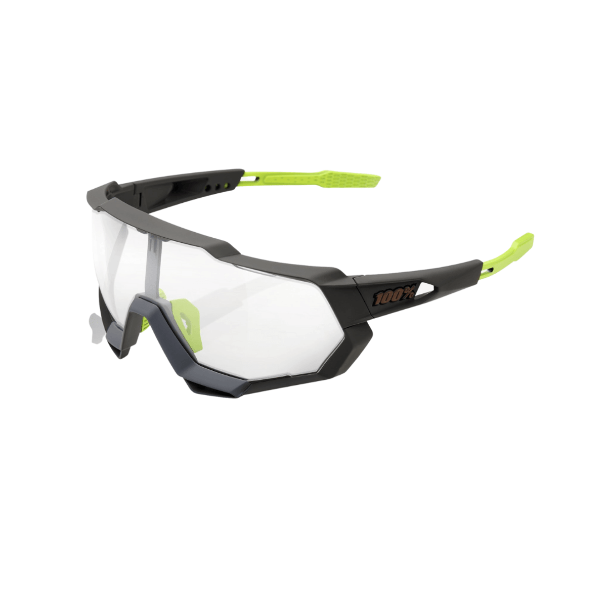 Brille 100% Speedtrap Soft Tact Cool Grey - Photochrome Linse