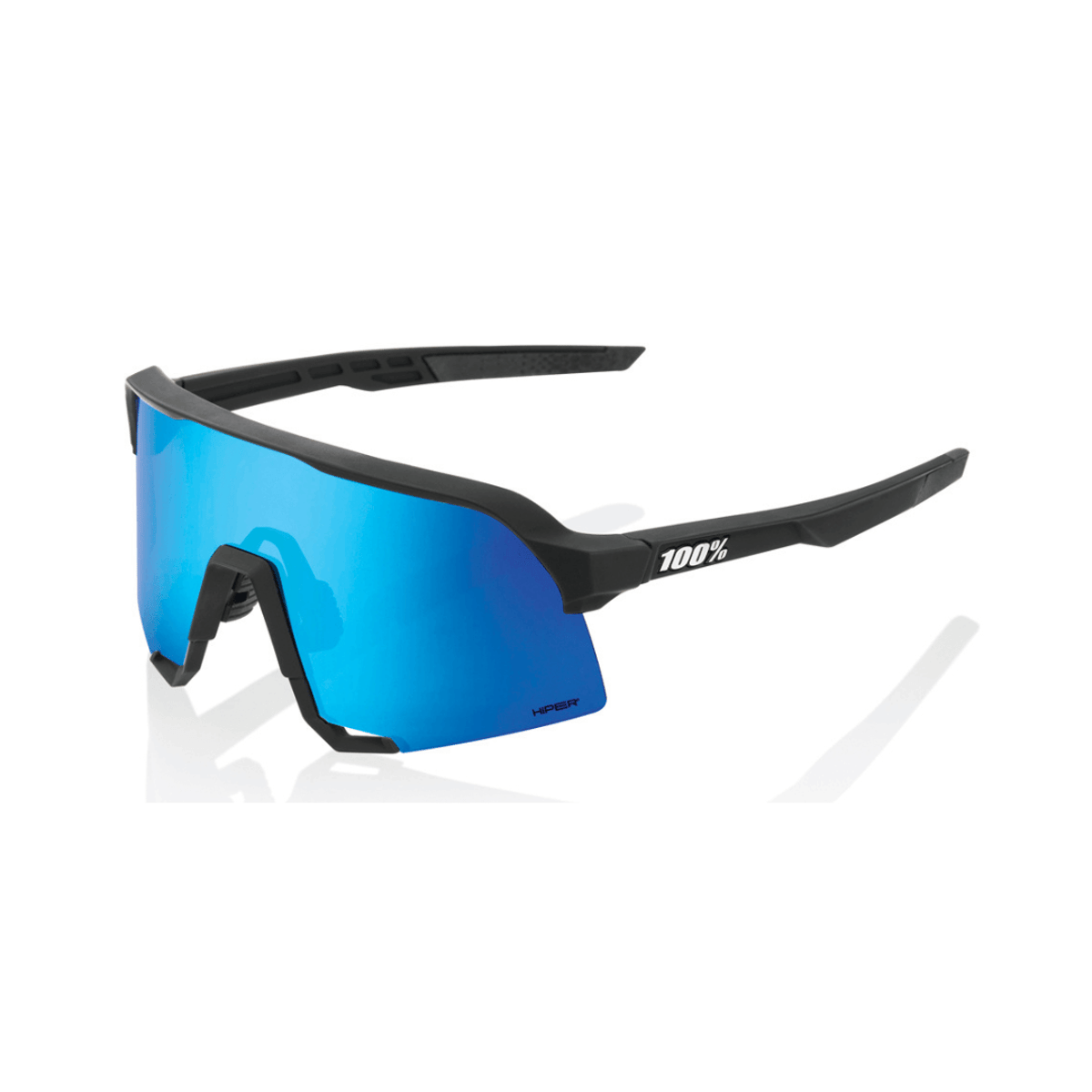 Brille 100% S3 Hyper Blue Multilayer Mirror Lens Schwarz