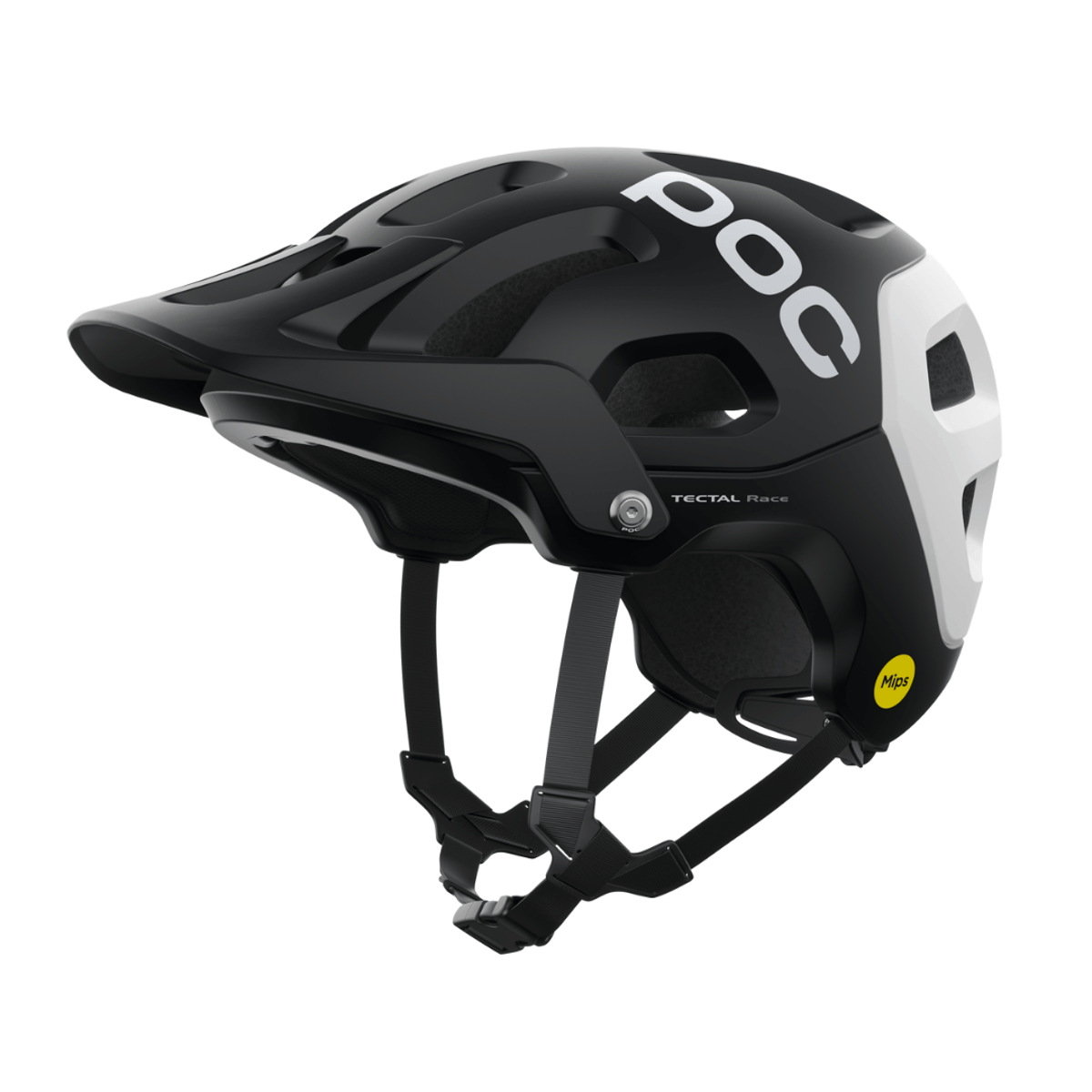 POC Tectal Race MTB Mips Helm Schwarz Weiß, Größe M