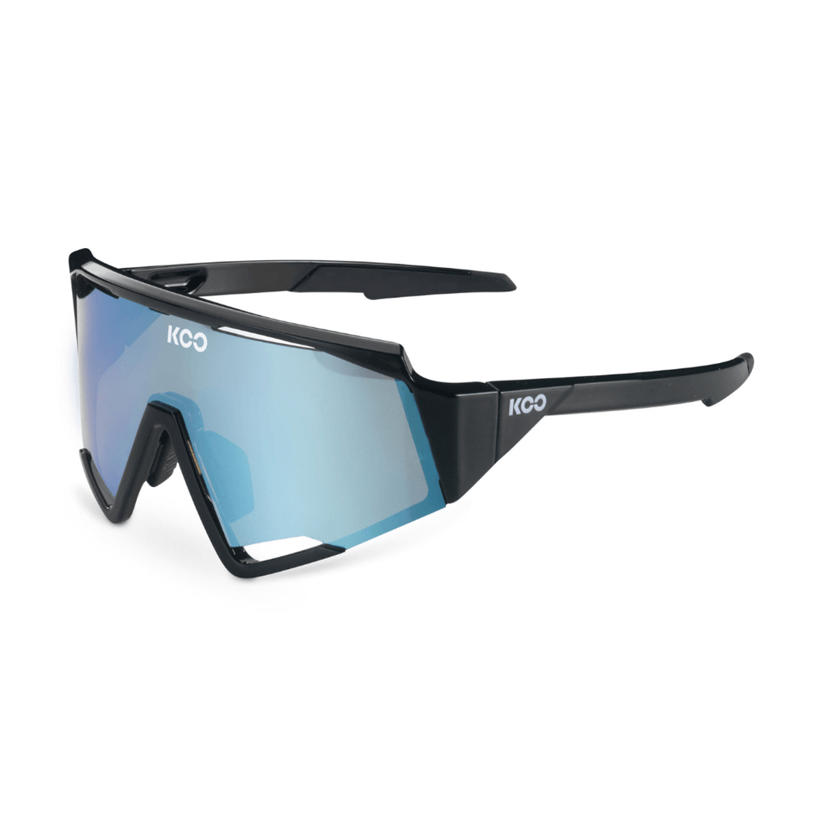 KOO Spectro Brille Schwarz-Türkis-Linse