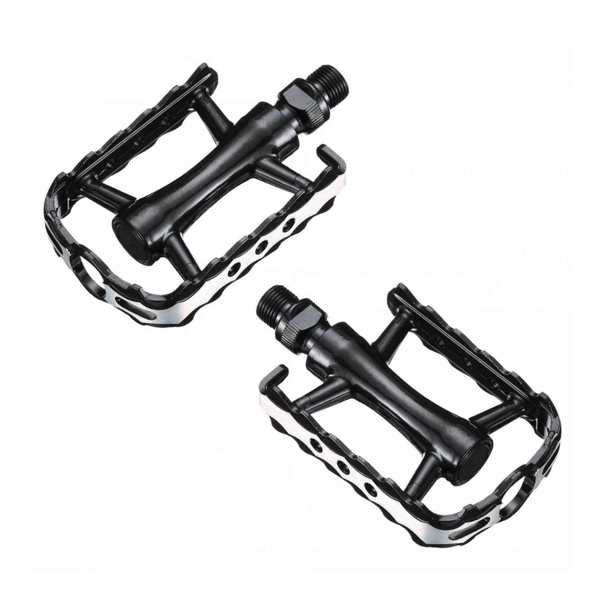Pedale Krayton MTB Aluminium - 9/16 - 101x64X23mm Schwarz Silber