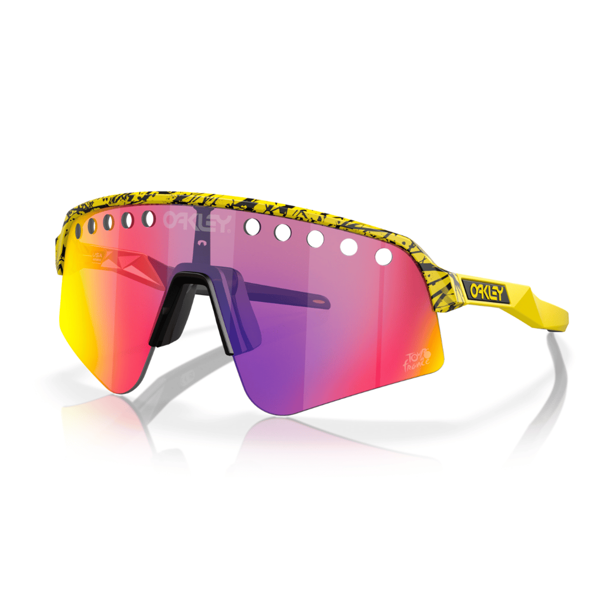 Oakley Sutro Lite Sweep entlüftet TDF Brillen gelb rosa Linsen