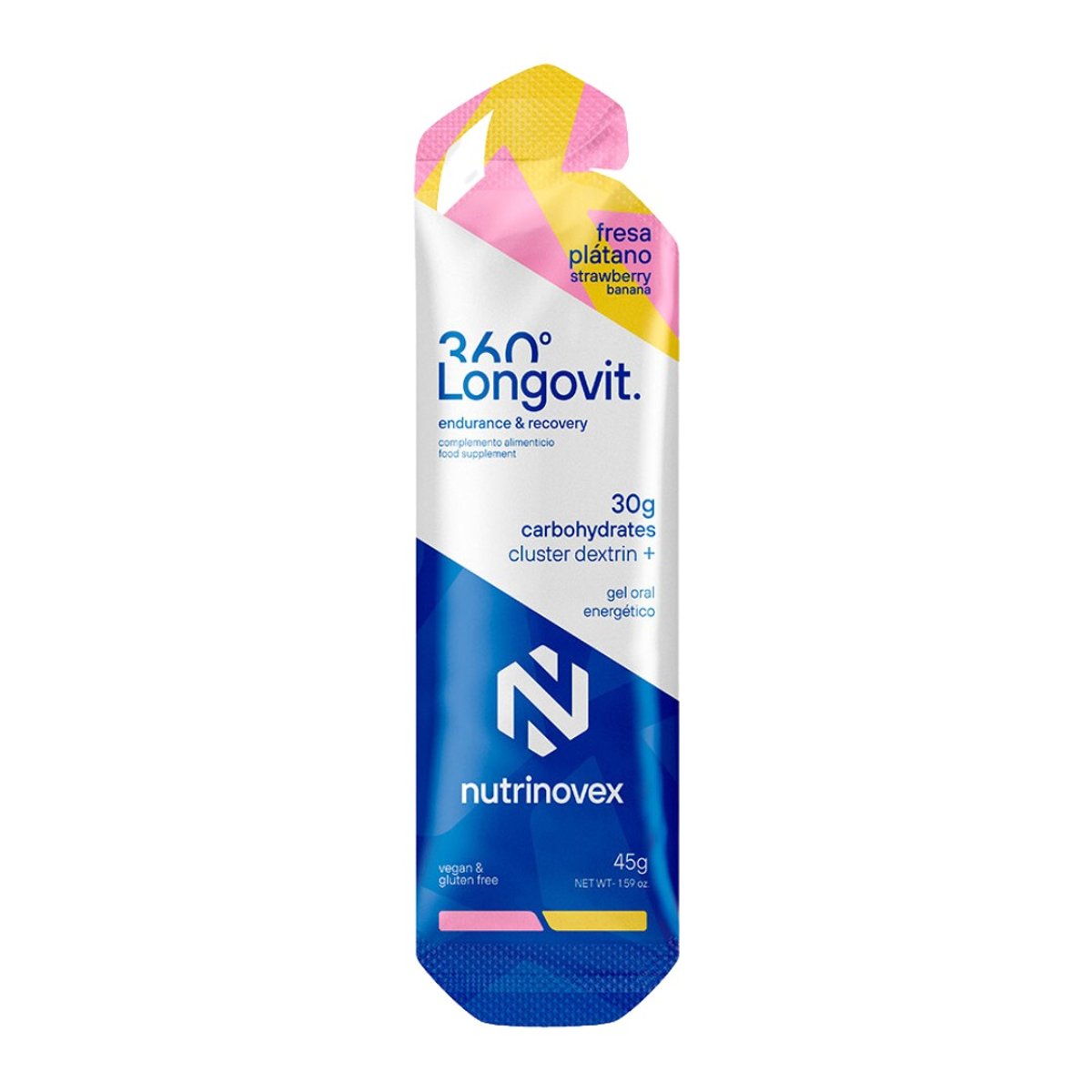 Nutrinovex Gel Longovit 360 Geschmack Erdbeere Banane