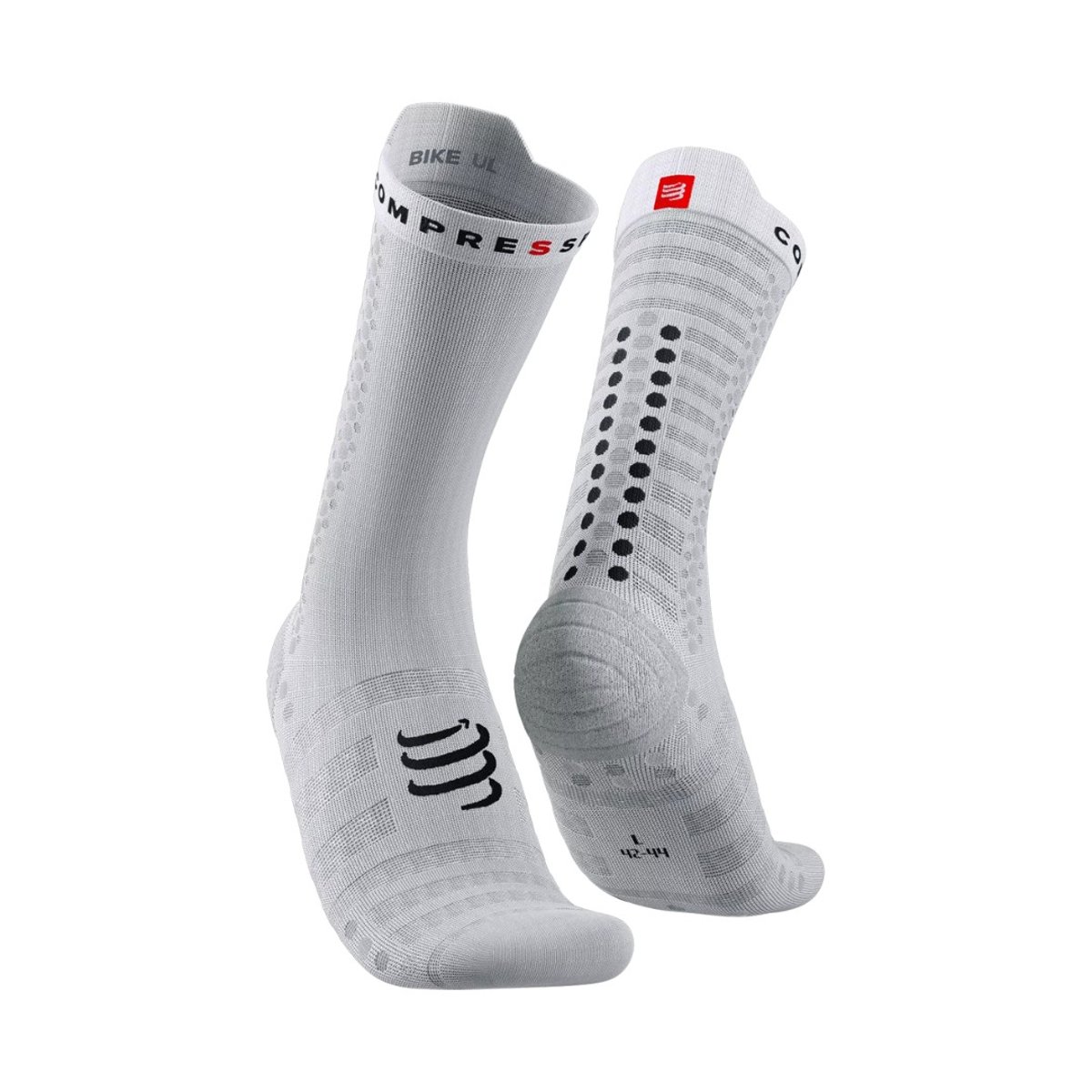 Compressport Pro v4.0 Ultralight Bike Socken Weiß Schwarz, Größe Größe 1