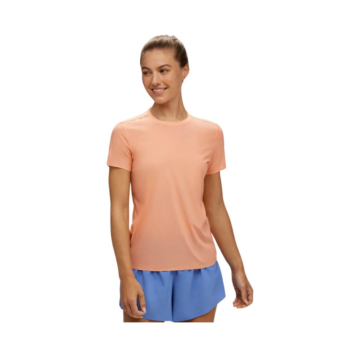 Hoka Airolite Kurzarm-Orange-Damen-T-Shirt, Größe XS.