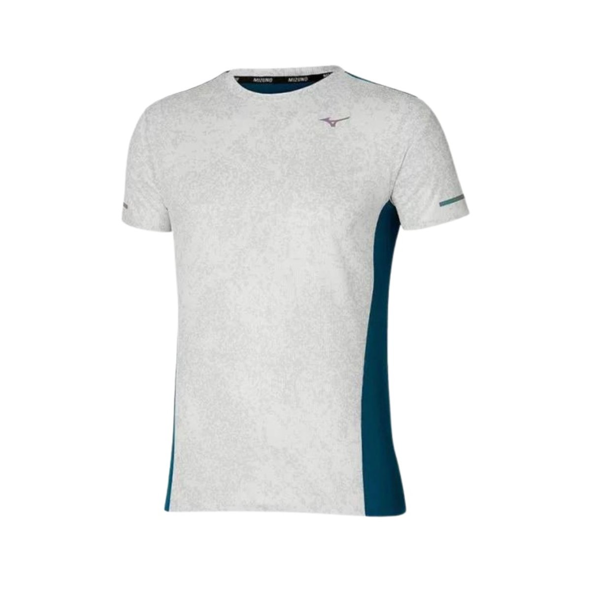 Mizuno Premium Aero Tee Kurzarm-T-Shirt Grau Blau, Größe S