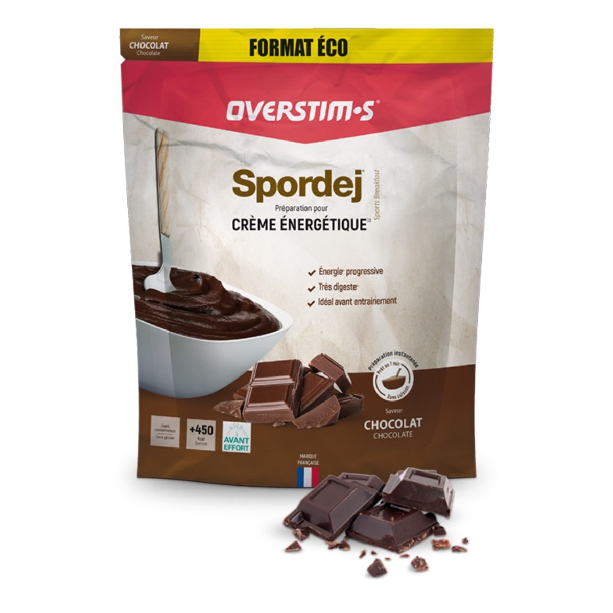 Overstims Spordej Schokolade Glutenfreie Energiecreme 1,5 kg