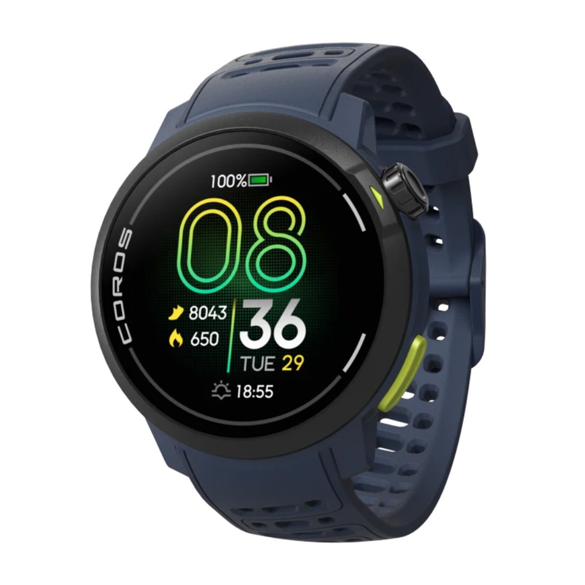 Coros Pace Pro GPS Silikon Uhr Blau