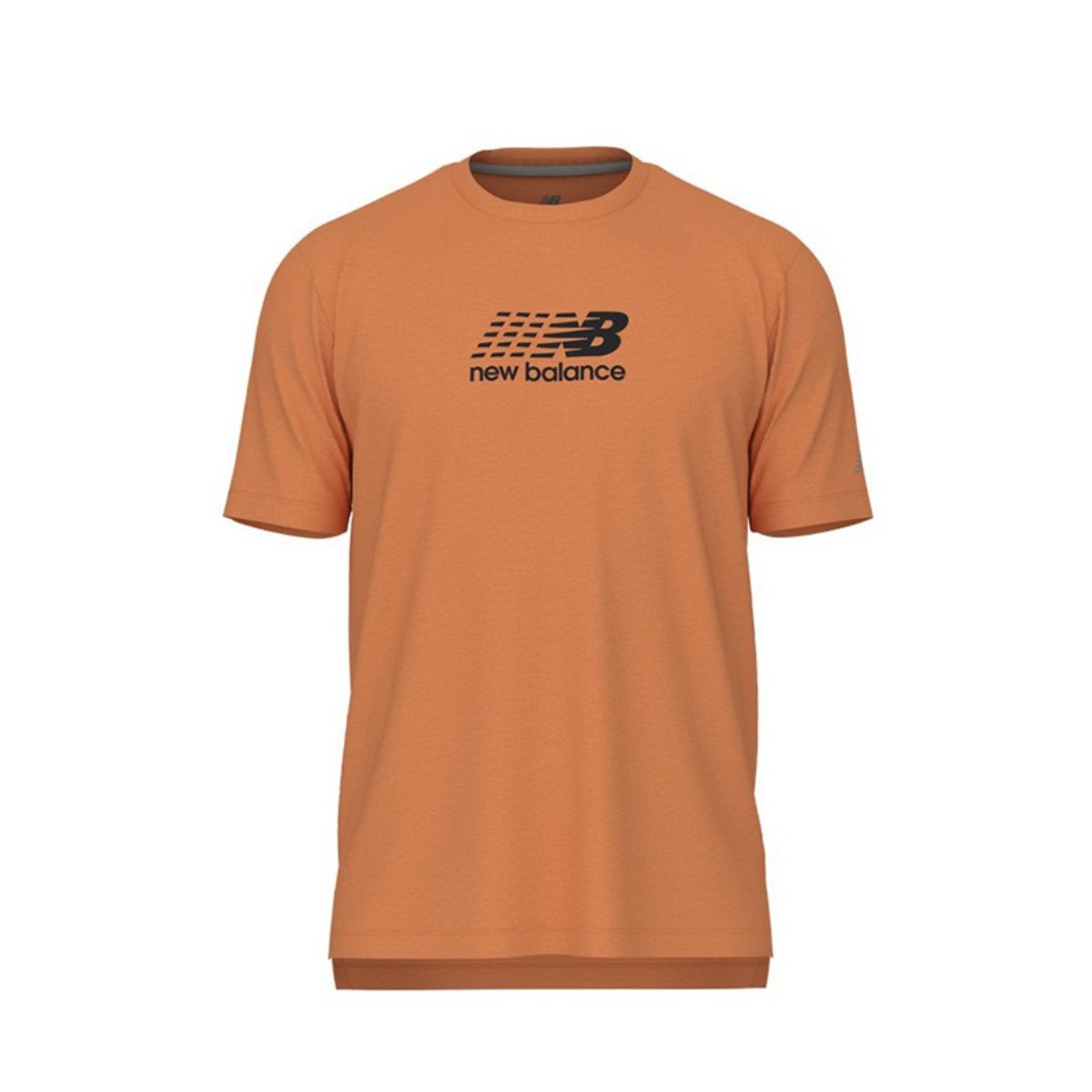 New Balance Athletics Graphic Orangefarbenes Shirt, Größe S