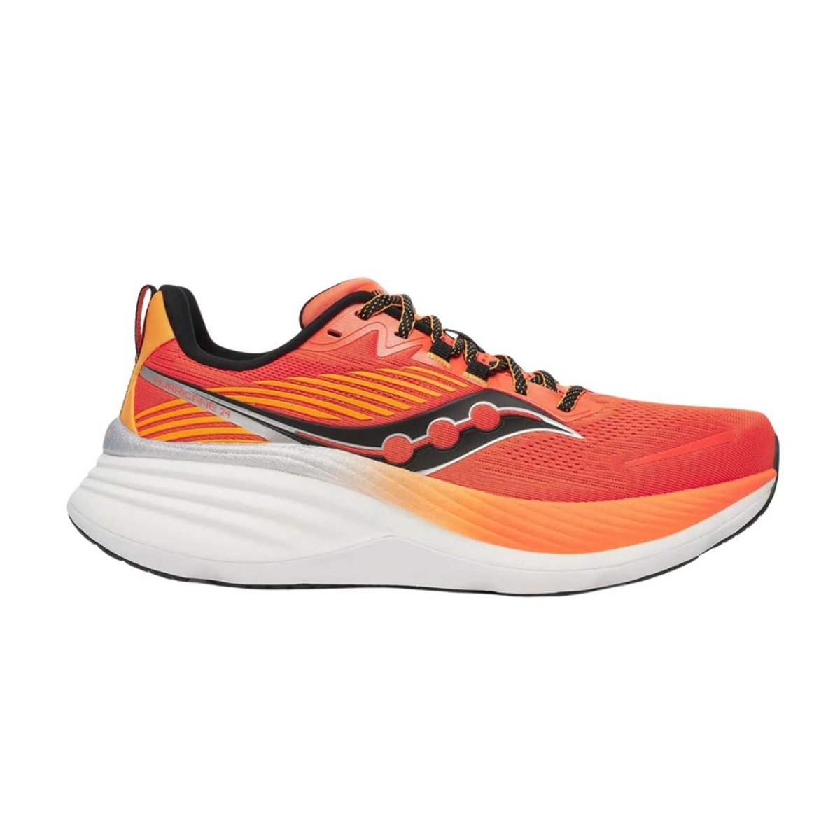 Saucony Hurricane 24 Schuhe Orange Schwarz SS25, Größe 41 - EUR