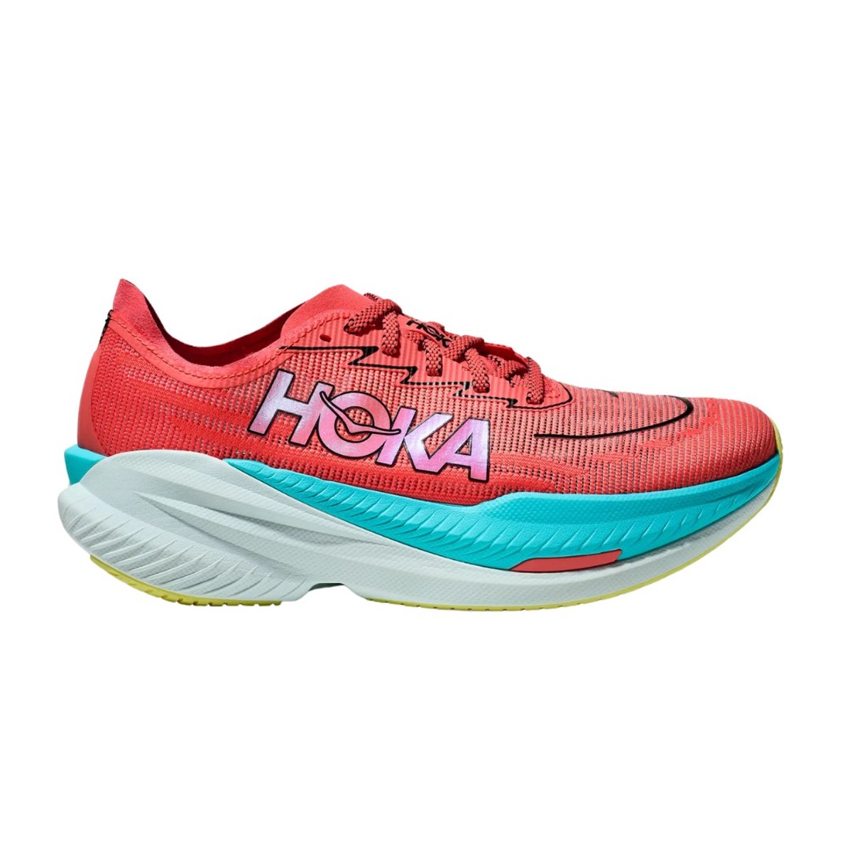 Hoka Mach X 2 Schuhe Rot Blau SS25, Größe EU 42