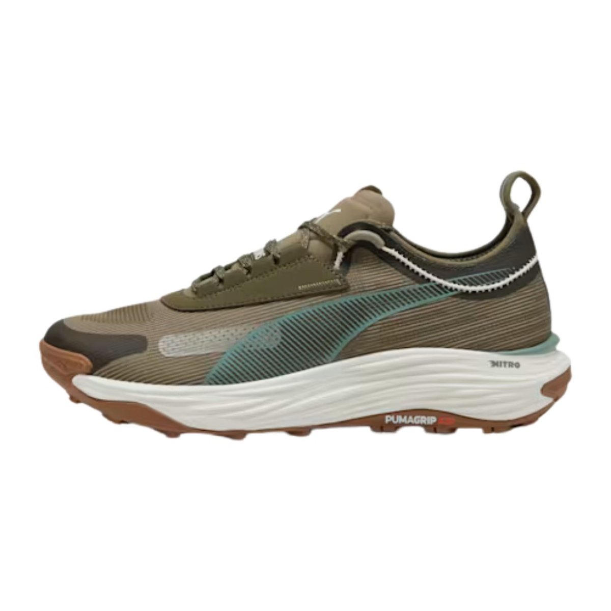 Puma Voyage Nitro 3 Schuhe Braun Weiß SS25, Größe 40,5 - EUR