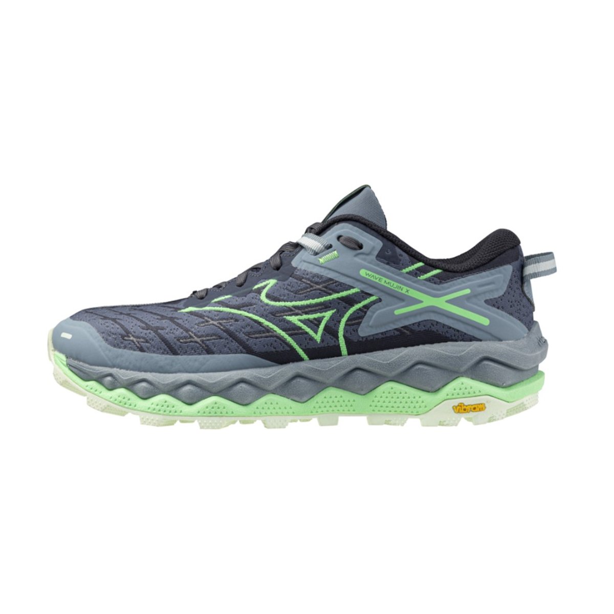 Trail-Schuhe Mizuno Wave Mujin 10 Blau Grün Damen SS25, Größe 37 - EUR