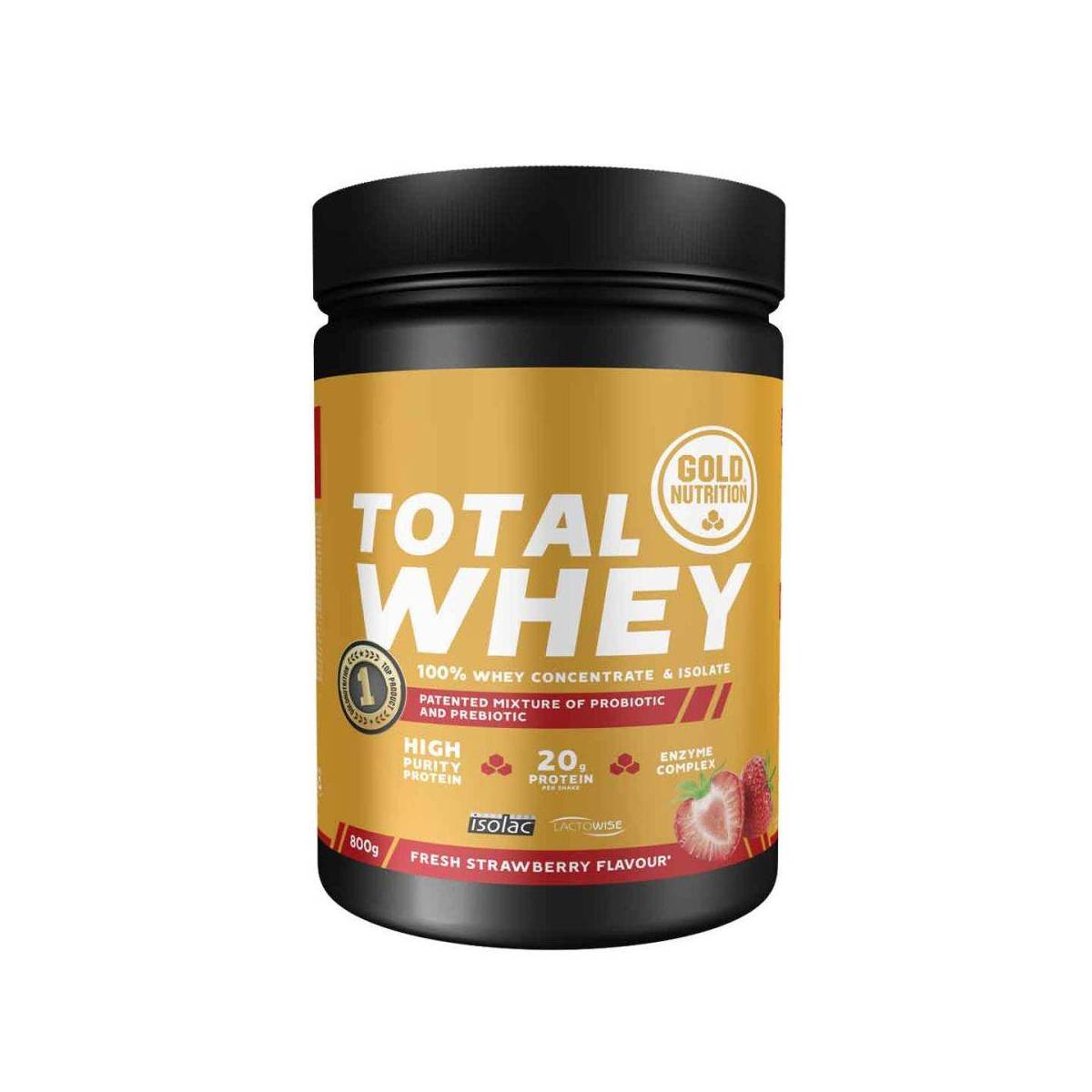 Protein GoldNutrition Total Whey Erdbeere 800g