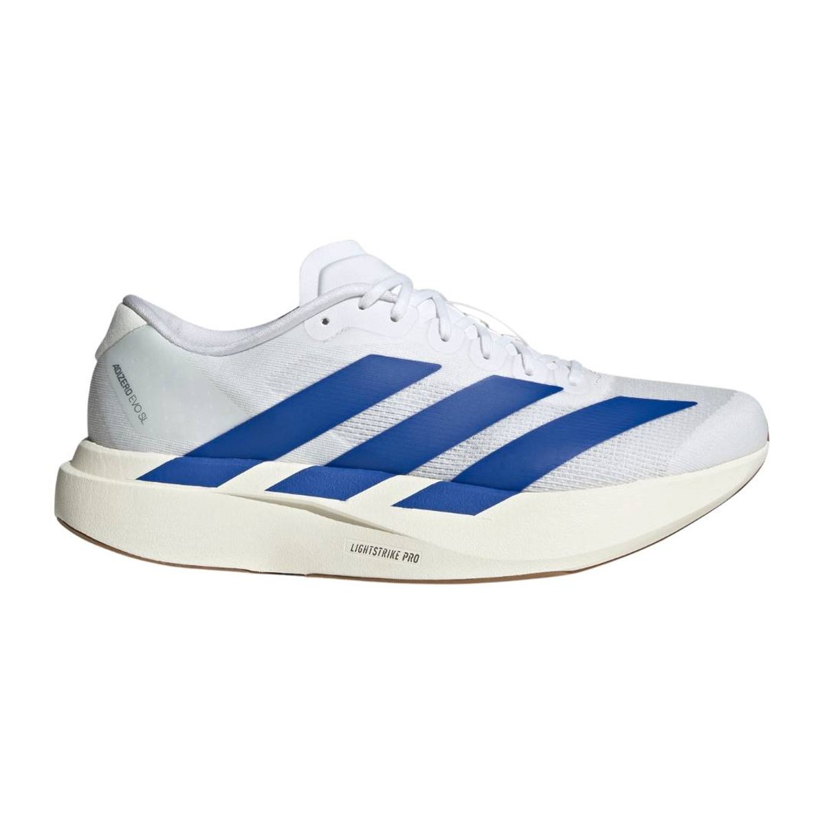 Adidas Adizero Evo SL Schuhe Weiß Blau AW25, Größe UK 8