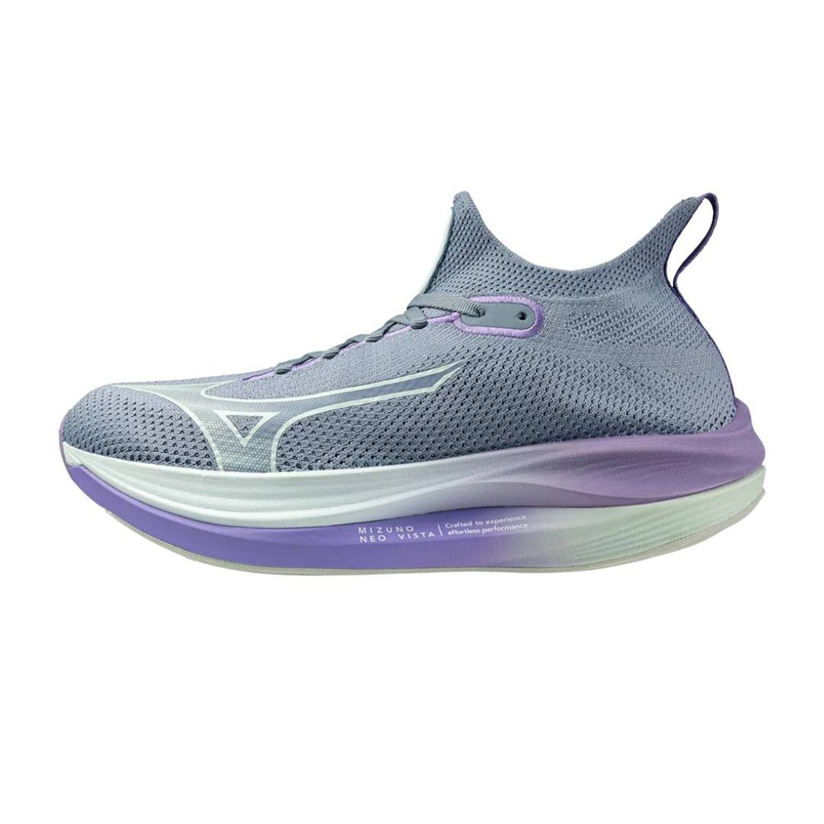 Mizuno Neo Vista Grau Lila SS25 Damen Schuhe, Größe 38,5 - EUR