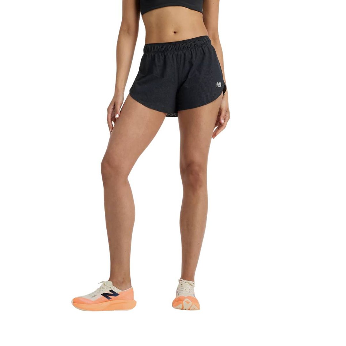 Kurze Hose New Balance RC Ultra Light Split 3' Schwarz Damen, Größe XS