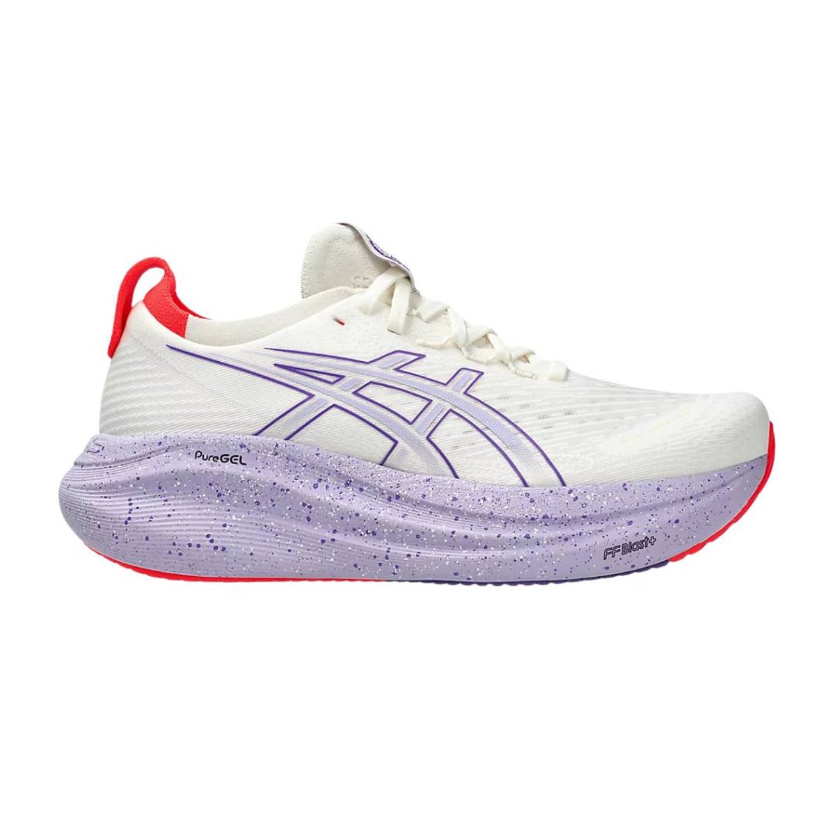 Asics Gel-Nimbus 27 Tokyo Weiß Lila AW25 Damen-Sportschuhe, Größe 40,5 - EUR
