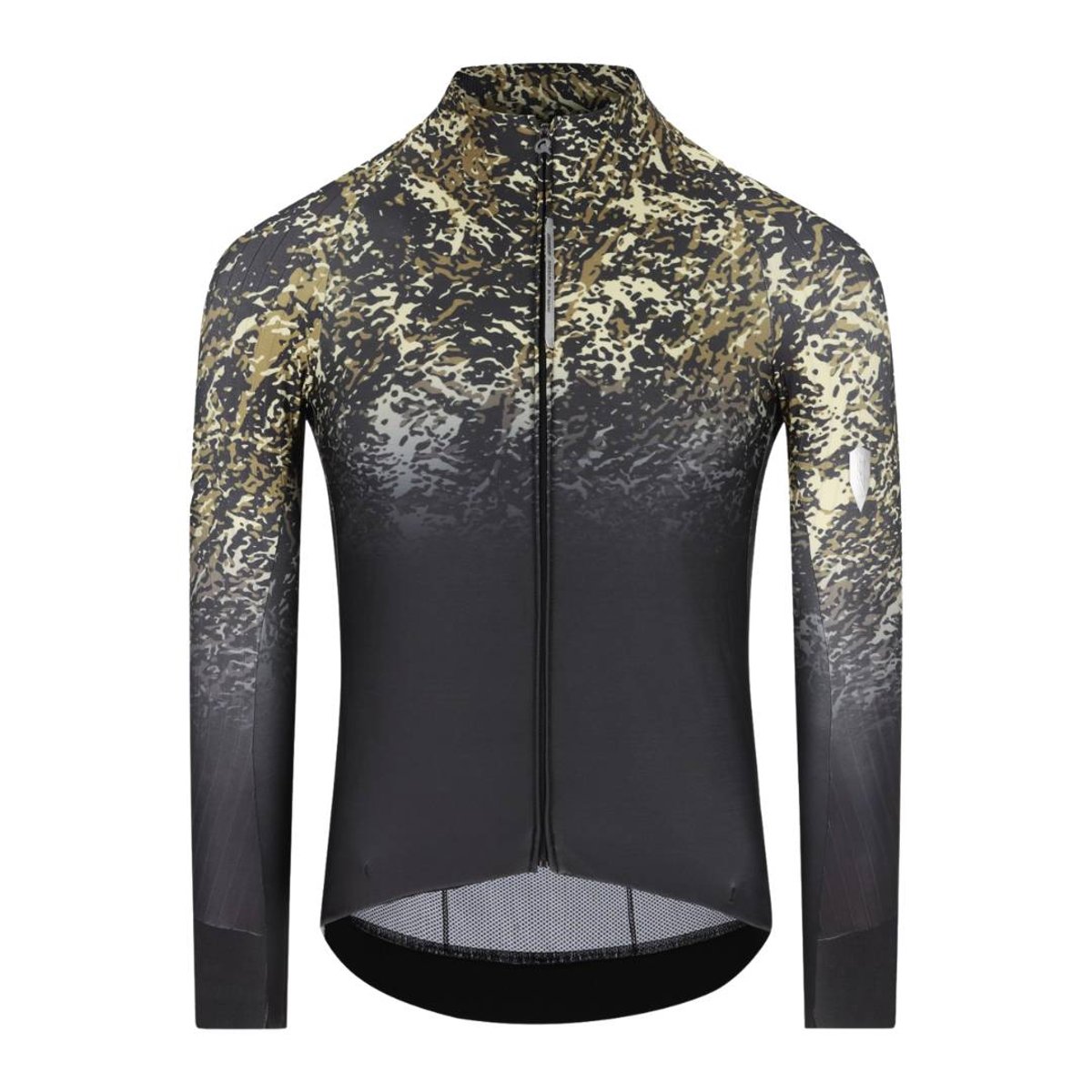 Trikot Q36.5 Gregarius Hybrid Alpi Camo Langarmtrikot Schwarz, Größe M