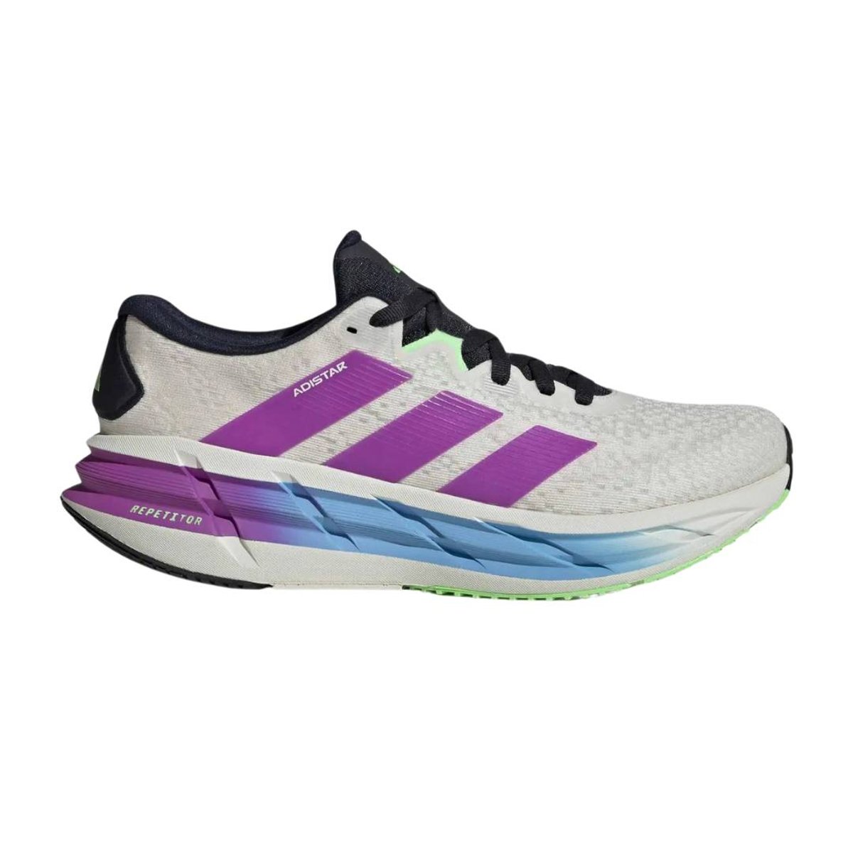 Adidas Adistar 4 Schuhe Weiß Lila AW25, Größe UK 7.5