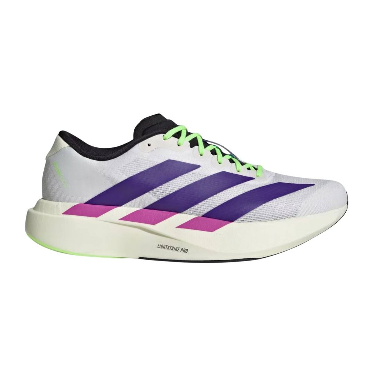 Adidas Adizero Evo SL Schuhe Weiß Lila AW25, Größe UK 10.5