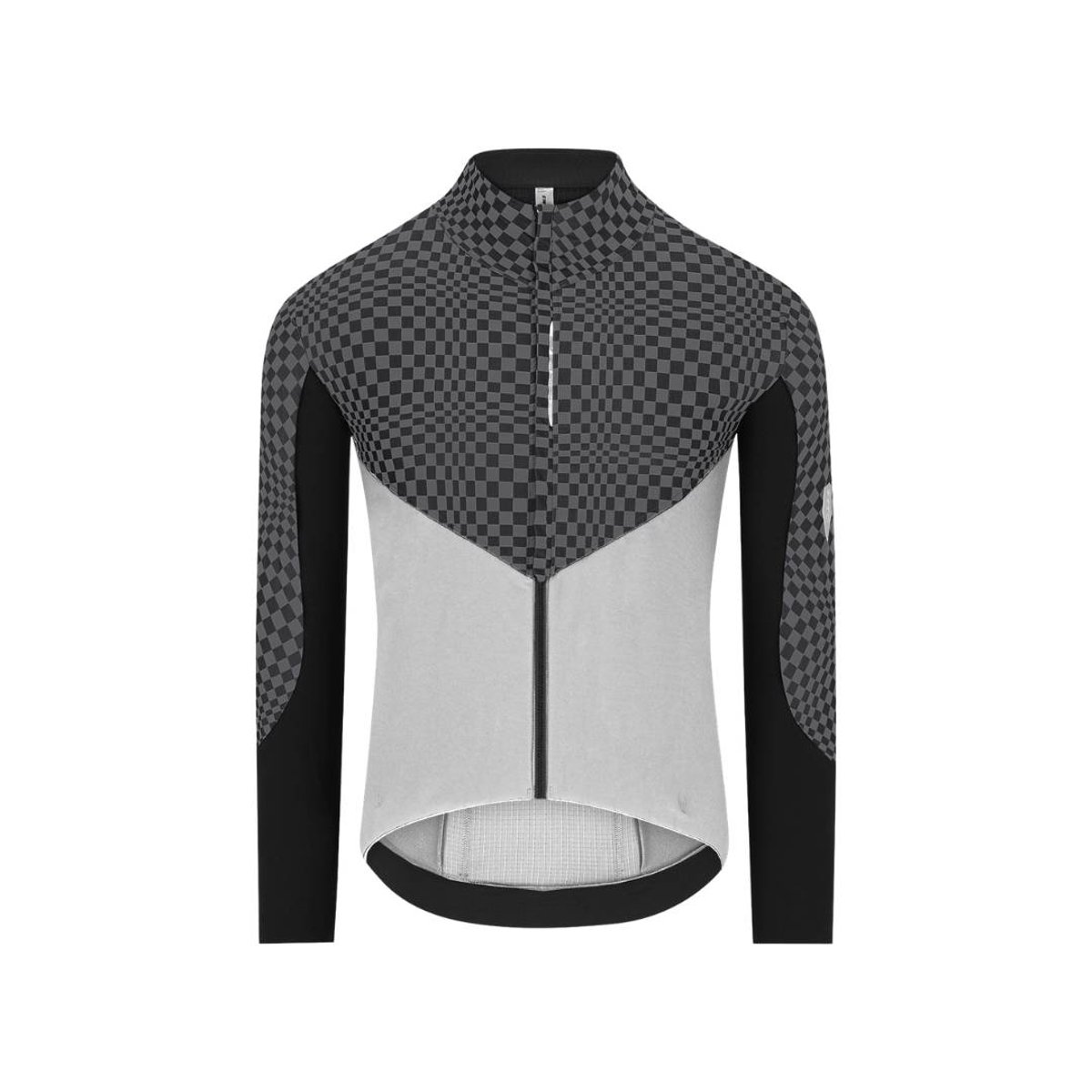 Trikot Q36.5 Dottore Hybrid Que Langarm Grau Schwarz, Größe L