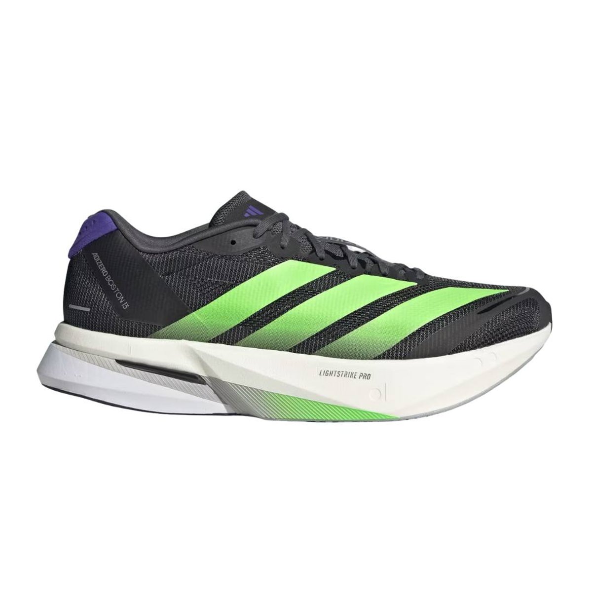 Adidas Adizero Boston 13 Schuhe Schwarz Grün SS26, Größe UK 7.5