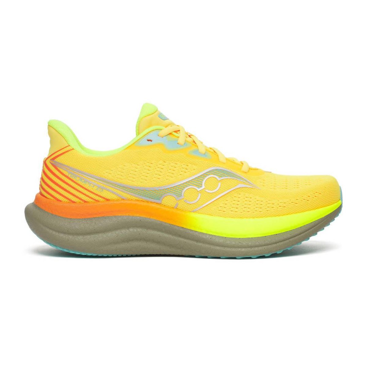 Saucony Triumph 23 Gelb Orange Laufschuhe SS26, Größe 42 - EUR