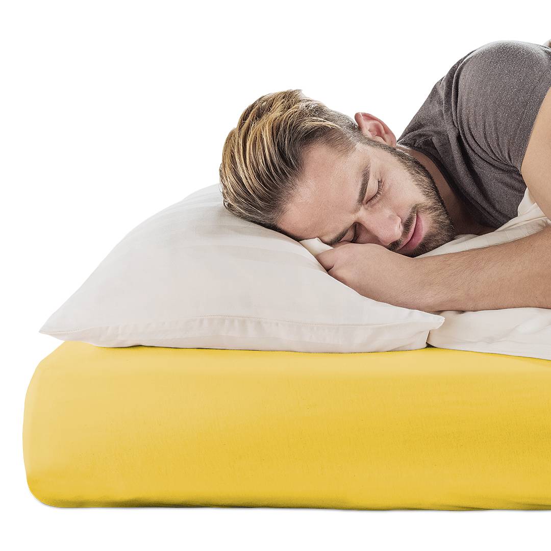 Feinjersey-Spannbetttuch 'Natura-Colora' | 140x200 cm - 160x200 cm | schwarz | Bio-Material | Handgefertigt | schadstoffgeprüft | Bio-Bettwäsche