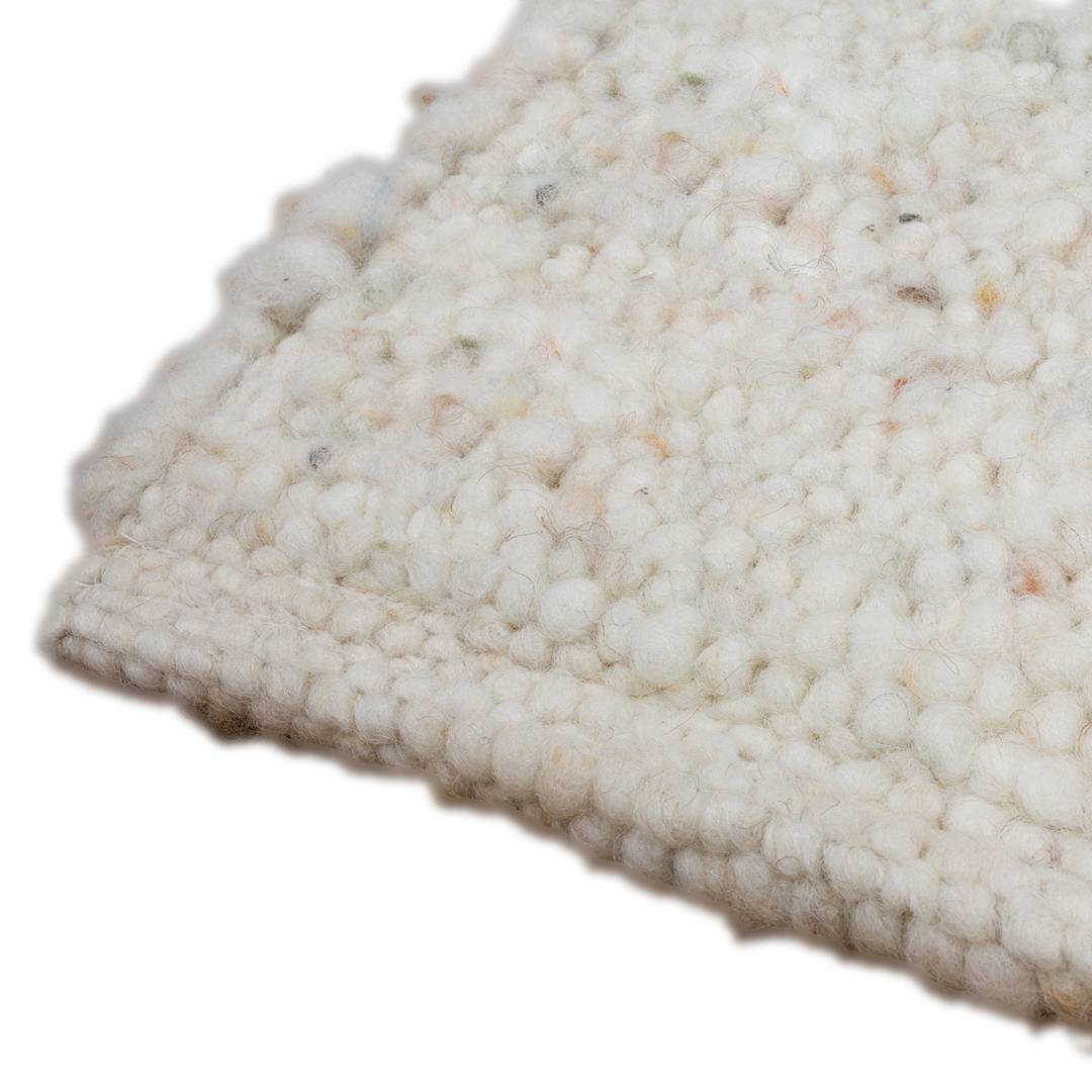 Schurwollteppich 'Natura-Colora' | 60x120 cm | blau-meliert | Bio-Material | Handgefertigt | schadstoffgeprüft | Teppiche