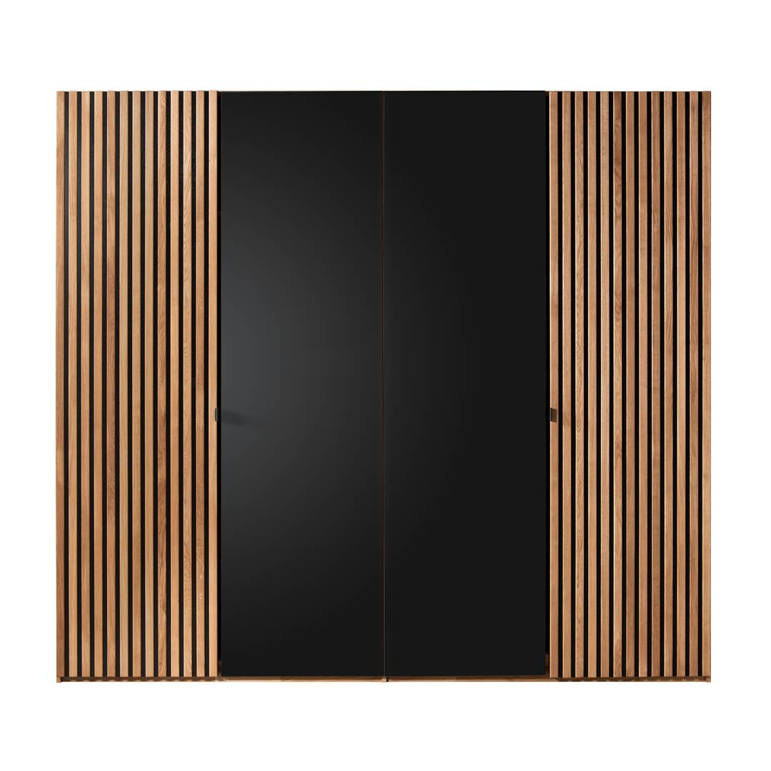 Drehtüren-Kleiderschrank 'Acustica' | Bio-Material | Handgefertigt | 3-türig | schadstoffgeprüft | Massivholz-Kleiderschränke