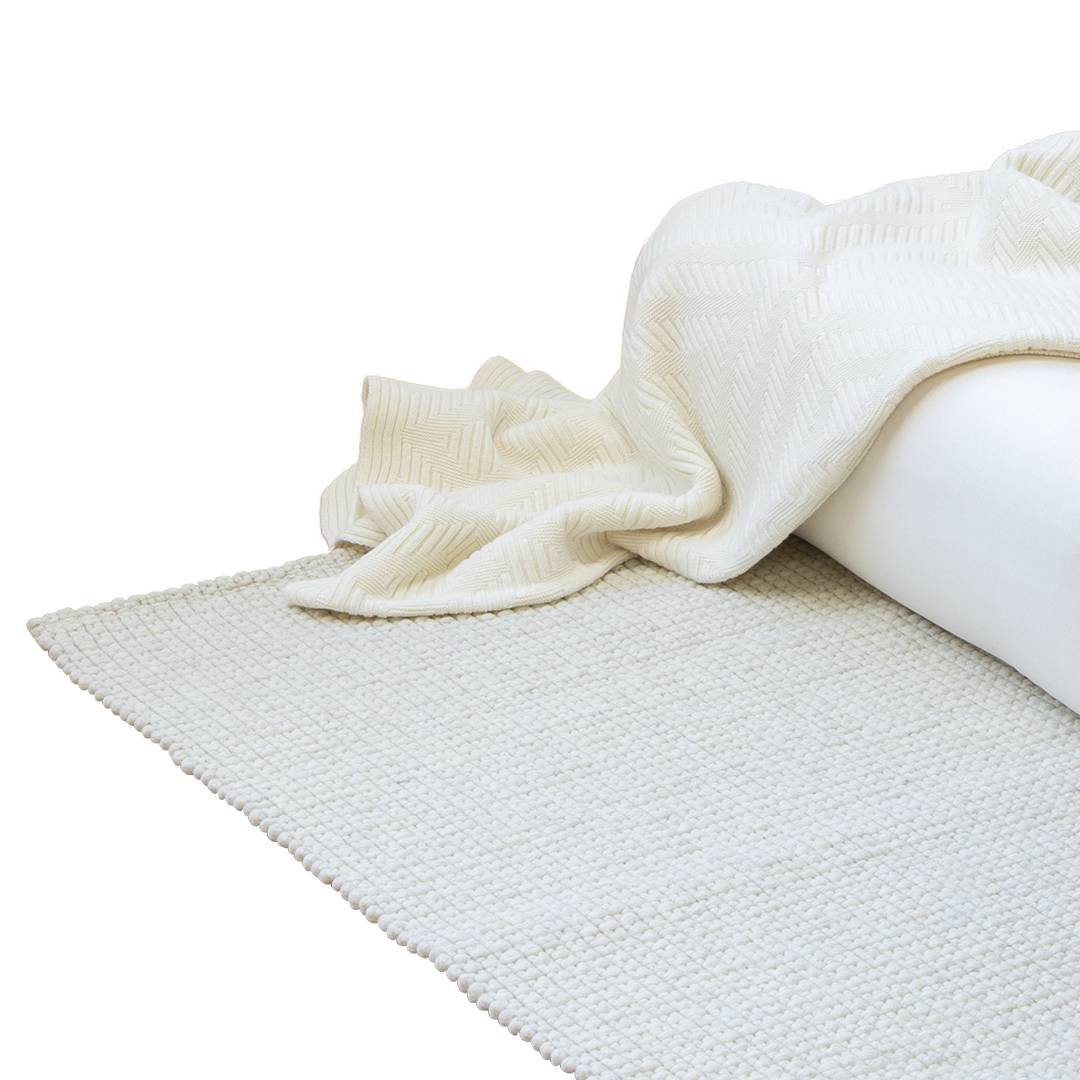 Schurwollteppich 'Crusado' | 200x250 cm | hellgrau | Bio-Material | Handgefertigt | schadstoffgeprüft | Teppiche