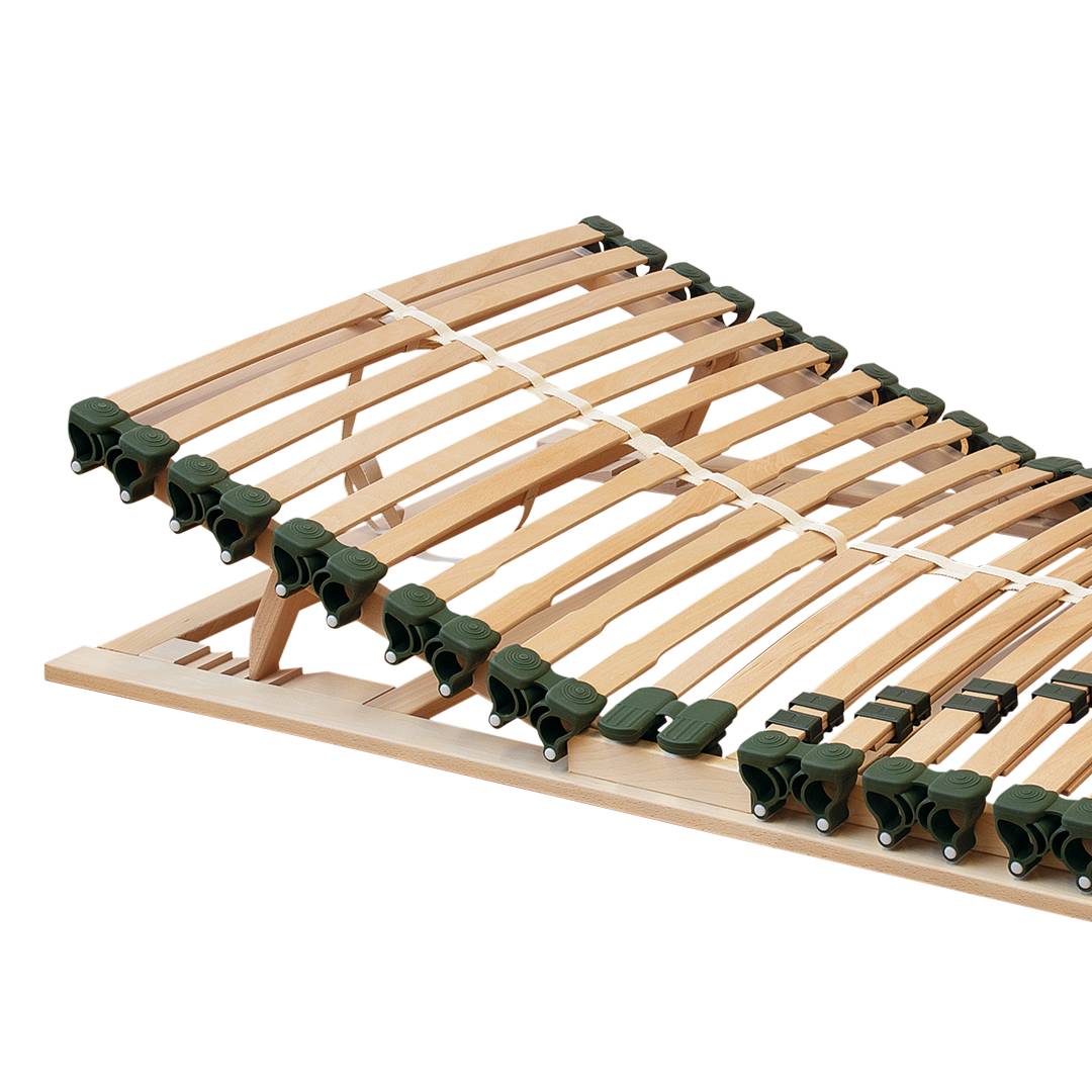 Bio-Lattenrost 'Ergoflex' | 90x200 cm | Bio-Material | Handgefertigt | Kopf- und Fußteil verstellbar | schadstoffgeprüft | Lattenroste